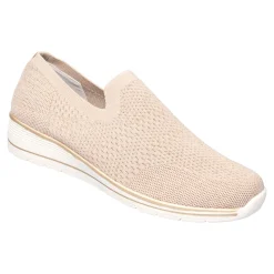 Slipper & Mokassins|Die moderne Hausfrau Slipper mit Keilabsatz „Federleicht“ taupe