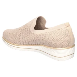 Slipper & Mokassins|Die moderne Hausfrau Slipper mit Keilabsatz „Federleicht“ taupe