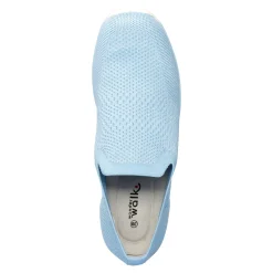 Slipper & Mokassins|Die moderne Hausfrau Slipper mit Keilabsatz „Federleicht“ blau