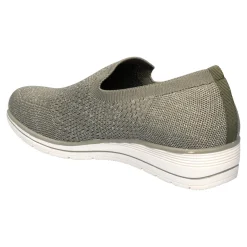 Slipper & Mokassins|Die moderne Hausfrau Slipper mit Keilabsatz „Federleicht“ khaki