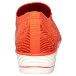 Slipper & Mokassins|Die moderne Hausfrau Slipper mit Keilabsatz „Federleicht“ koralle