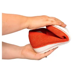 Slipper & Mokassins|Die moderne Hausfrau Slipper mit Keilabsatz „Federleicht“ koralle