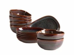 Servierzubehör|Die moderne Hausfrau Snacking-Set, Steinzeug Cordelia Braun