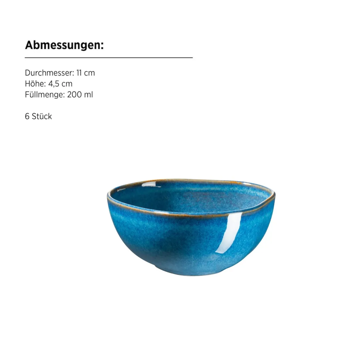 Die moderne Hausfrau Snacking-Set, Steinzeug Cordelia Königsblau