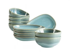 Servierzubehör|Die moderne Hausfrau Snacking-Set, Steinzeug Cordelia Grün