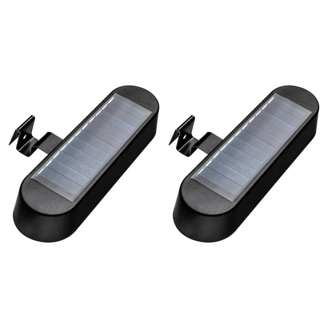 Gartendekoration ·Solarleuchten|Gartendekoration ·Led-Leuchten|Die moderne Hausfrau Solar-Dachrinnenleuchten, 2 Stück