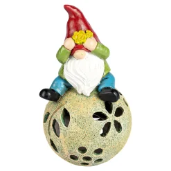 Gartendekoration ·Gartenfiguren|Gartendekoration ·Solarleuchten|Die moderne Hausfrau Solar-Dekofigur-Zwerg Hansi