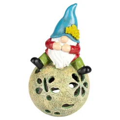 Gartendekoration ·Gartenfiguren|Gartendekoration ·Solarleuchten|Die moderne Hausfrau Solar-Dekofigur-Zwerg Harald