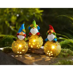 Gartendekoration ·Gartenfiguren|Gartendekoration ·Solarleuchten|Die moderne Hausfrau Solar-Dekofigur-Zwerg Harald