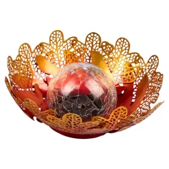 Gartendekoration ·Gartenstecker|Gartendekoration ·Solarleuchten|Die moderne Hausfrau Solar-Gartenstecker 2 in 1 "Eichenblatt"