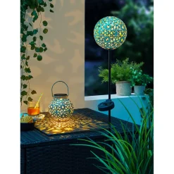 Gartendekoration ·Gartenstecker|Gartendekoration ·Solarleuchten|Die moderne Hausfrau Solar-Gartenstecker „Blumenzauber"