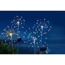 Gartendekoration ·Solarleuchten|Gartendekoration ·Led-Leuchten|Die moderne Hausfrau Solar-Gartenstecker "Diamanten-Regen" weiß