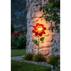 Gartendekoration ·Gartenstecker|Gartendekoration ·Solarleuchten|Die moderne Hausfrau Solar-Gartenstecker „Fiberglas-Traum“