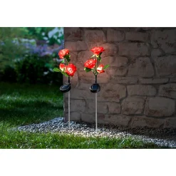 Gartendekoration ·Solarleuchten|Gartendekoration ·Led-Leuchten|Die moderne Hausfrau Solar-Gartenstecker "Rosenstrauß"
