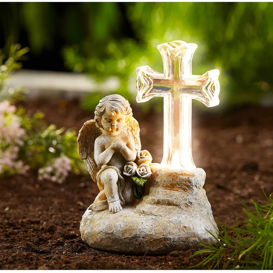 Grablichter|Die moderne Hausfrau Solar-Gedenkengel