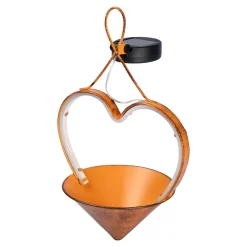 Gartendekoration ·Solarleuchten|Frühlingsdekoration|Die moderne Hausfrau Solar-Hängeleuchte „Herzi“