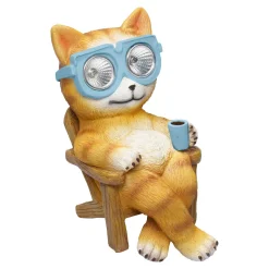 Gartendekoration ·Gartenfiguren|Gartendekoration ·Solarleuchten|Die moderne Hausfrau Solar-Kater "Janik"