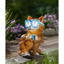 Gartendekoration ·Gartenfiguren|Gartendekoration ·Solarleuchten|Die moderne Hausfrau Solar-Kater "Janik"