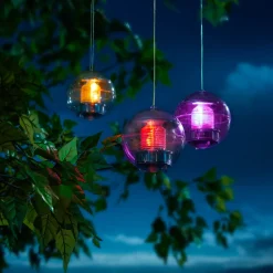 Gartendekoration ·Solarleuchten|Gartendekoration ·Led-Leuchten|Die moderne Hausfrau Solar-LED-Ball „3 in 1“, 1 Stück