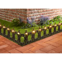 Beetbegrenzung|Die moderne Hausfrau Solar-LED-Beetbegrenzung „Nostalgie“, 4-teilig