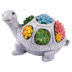 Gartendekoration ·Solarleuchten|Frühlingsdekoration|Die moderne Hausfrau Solar-LED-Dekofigur-Schildkröte „Marie“