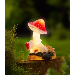 Gartendekoration ·Solarleuchten|Gartendekoration ·Led-Leuchten|Die moderne Hausfrau Solar-LED-Fliegenpilz im Wald
