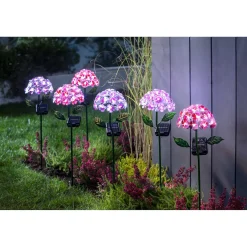 Gartendekoration ·Gartenstecker|Gartendekoration ·Solarleuchten|Die moderne Hausfrau Solar-LED-Gartenstecker „Blütentraum“, 1 Stück lila