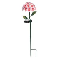 Gartendekoration ·Gartenstecker|Gartendekoration ·Solarleuchten|Die moderne Hausfrau Solar-LED-Gartenstecker „Blütentraum“, 1 Stück rosa
