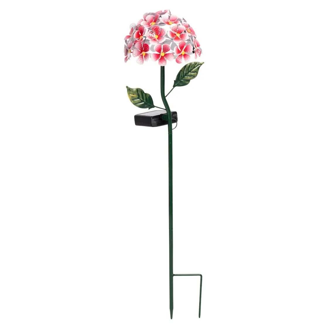 Gartendekoration ·Gartenstecker|Gartendekoration ·Solarleuchten|Die moderne Hausfrau Solar-LED-Gartenstecker „Blütentraum“, 1 Stück rosa