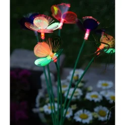 Gartendekoration ·Gartenstecker|Gartendekoration ·Solarleuchten|Die moderne Hausfrau Solar-LED-Gartenstecker "Blume Solithia"