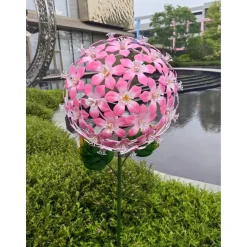 Gartendekoration ·Gartenstecker|Gartendekoration ·Solarleuchten|Die moderne Hausfrau Solar-LED-Gartenstecker "Hibiskus"