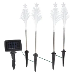 Weihnachtsdekoration·Weihnachtsbeleuchtung|Gartendekoration ·Gartenstecker|Die moderne Hausfrau Solar-LED-Gartenstecker "Tannenbäume", 4 Stück