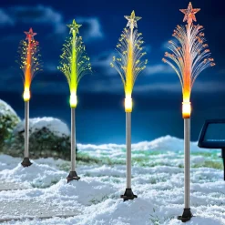 Weihnachtsdekoration·Weihnachtsbeleuchtung|Gartendekoration ·Gartenstecker|Die moderne Hausfrau Solar-LED-Gartenstecker "Tannenbäume", 4 Stück