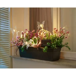 Gartendekoration ·Gartenstecker|Gartendekoration ·Solarleuchten|Die moderne Hausfrau Solar-LED-Gartenstecker-Set „Schmetterling“