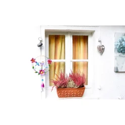 Gartendekoration ·Gartenfiguren|Frühlingsdekoration|Die moderne Hausfrau Solar-LED-Hängedeko "Blütenzauber"