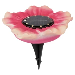 Gartendekoration ·Solarleuchten|Gartendekoration ·Led-Leuchten|Die moderne Hausfrau Solar-LED-Leuchte „Flowers“ koralle