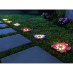 Die moderne Hausfrau Solar-LED-Leuchte „Flowers“ lila
