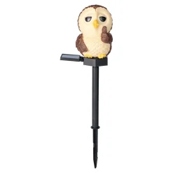 Gartendekoration ·Solarleuchten|Gartendekoration ·Led-Leuchten|Die moderne Hausfrau Solar-LED-Rushmore-Eulen Roosevelt