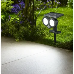 Gartendekoration ·Solarleuchten|Gartendekoration ·Led-Leuchten|Die moderne Hausfrau Solar-LED-Sicherheitsstrahler „2 in1“