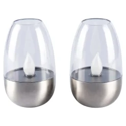 Gartendekoration ·Solarleuchten|Gartendekoration ·Led-Leuchten|Die moderne Hausfrau Solar-LED-Windlicht, 2 Stück 2 Stück