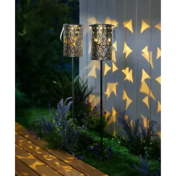 Gartendekoration ·Solarleuchten|Frühlingsdekoration|Die moderne Hausfrau Solar-Leuchte „4 in 1“, 1 Stück