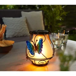 Gartendekoration ·Solarleuchten|Gartendekoration ·Led-Leuchten|Die moderne Hausfrau Solar-Leuchte „Schmetterling“