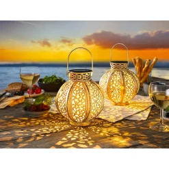 Gartendekoration ·Solarleuchten|Gartendekoration ·Led-Leuchten|Die moderne Hausfrau Solar-Schattenleuchten "Metall", 2 Stück