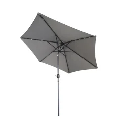 Sonnenschutz & Sonnenschirme|Die moderne Hausfrau Solar-Sonnenschirm "Sternenhimmel" grau