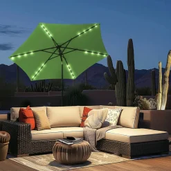 Sonnenschutz & Sonnenschirme|Die moderne Hausfrau Solar-Sonnenschirm "Sternenhimmel" grün