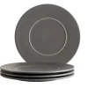 Geschirrsets|Die moderne Hausfrau Speiseteller Set, Steinzeug Unico Grau