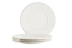 Geschirrsets|Die moderne Hausfrau Speiseteller Set, Steinzeug Unico Weiß