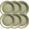Geschirrsets|Die moderne Hausfrau Speiseteller-Set, Steingut LUMACA Olivgrün