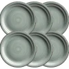 Geschirrsets|Die moderne Hausfrau Speiseteller-Set, Steingut LUMACA Grau