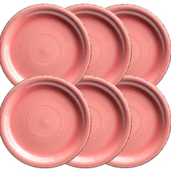 Geschirrsets|Die moderne Hausfrau Speiseteller-Set, Steingut LUMACA Koralle